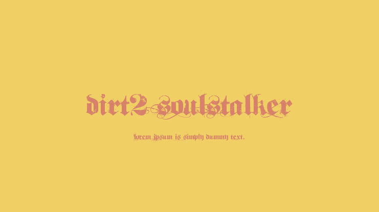 Dirt2 SoulStalker Font