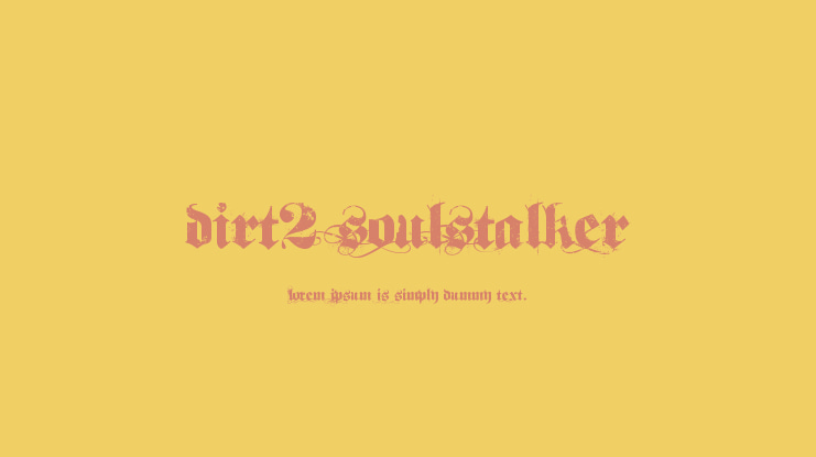 Dirt2 SoulStalker Font