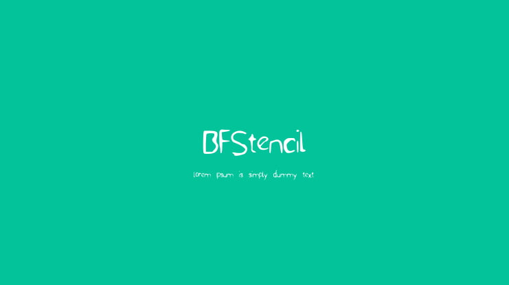 BFStencil Font