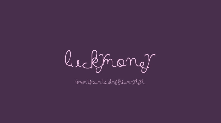 LuckyMoney Font