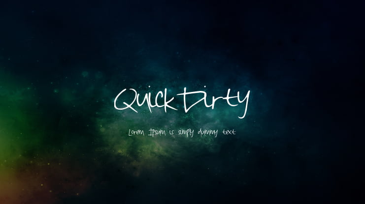 QuickDirty Font