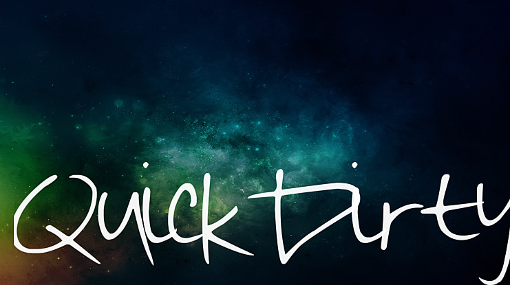 QuickDirty Font