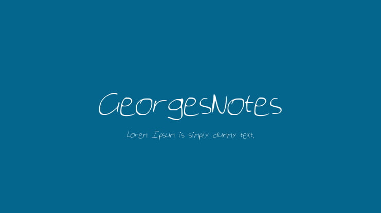 GeorgesNotes Font