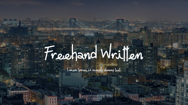 Freehand Written Font