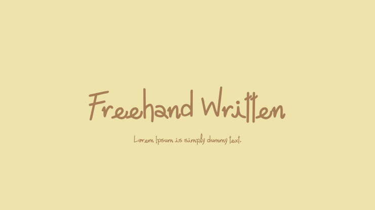 Freehand Written Font