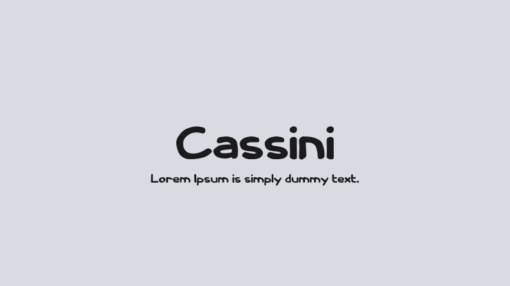 Cassini Font