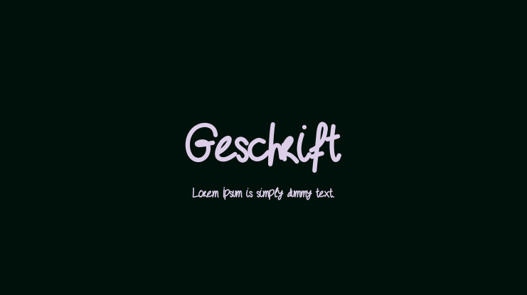 Geschrift Font