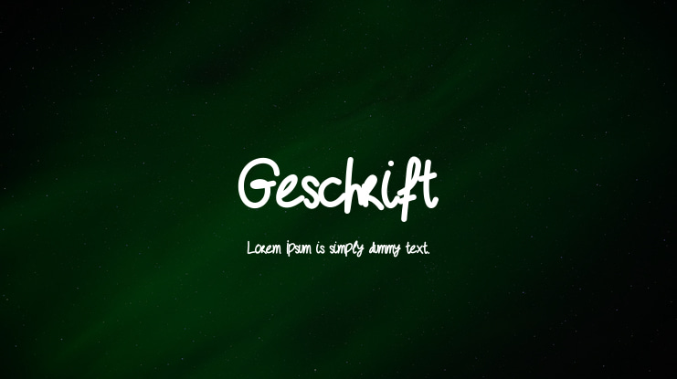 Geschrift Font