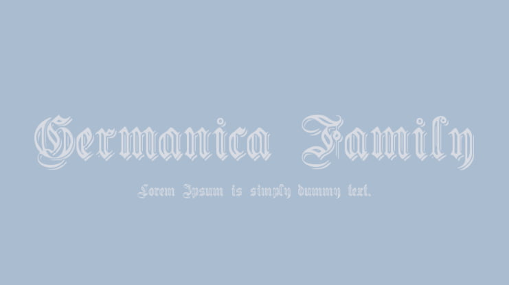 Germanica Family Font Family