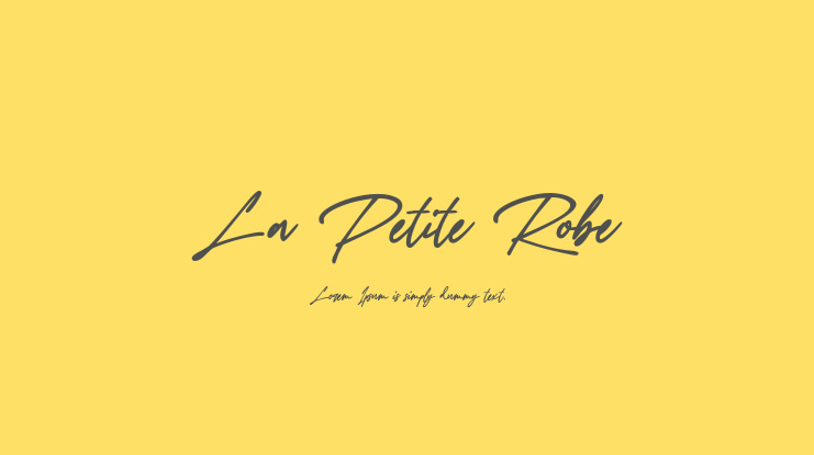 La Petite Robe Font Family
