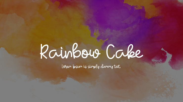 Rainbow Cake Font