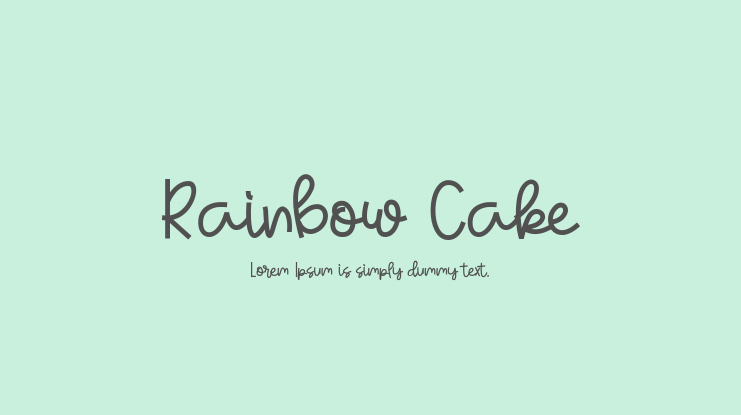 Rainbow Cake Font