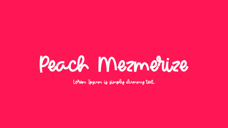Peach Mezmerize Font