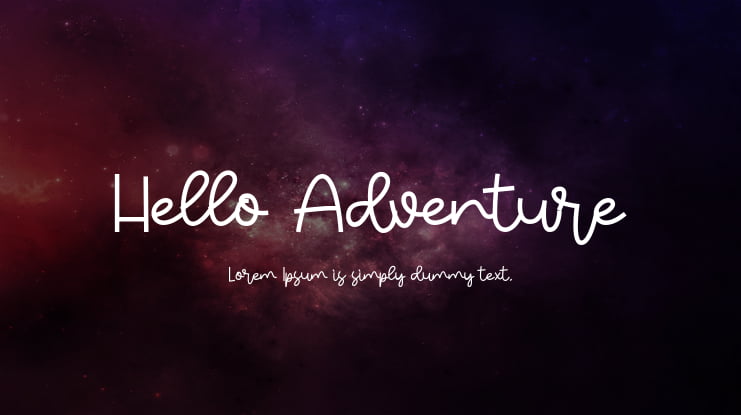 Hello Adventure Font