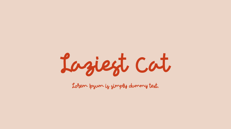 Laziest Cat Font
