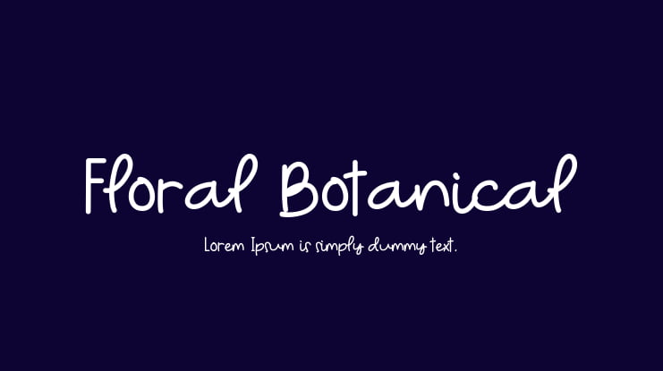 Floral Botanical Font