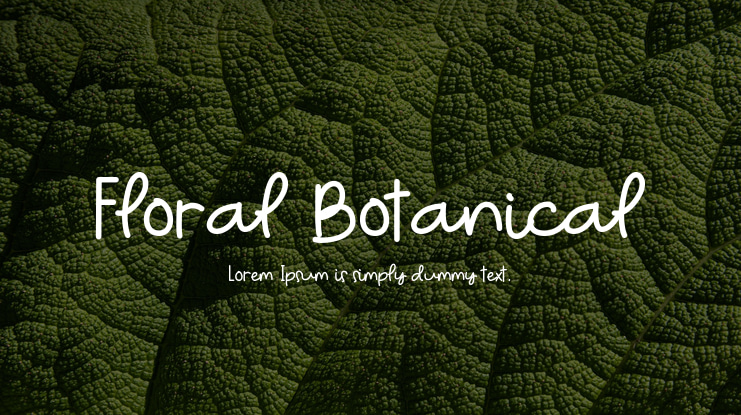 Floral Botanical Font
