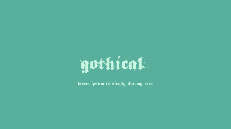 Gothical Font