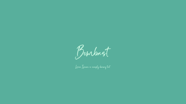 Bombast Font