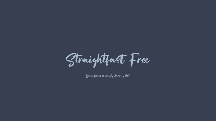Straightfast Free Font