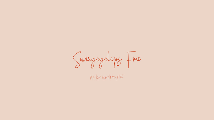 Sunnycyclops Free Font