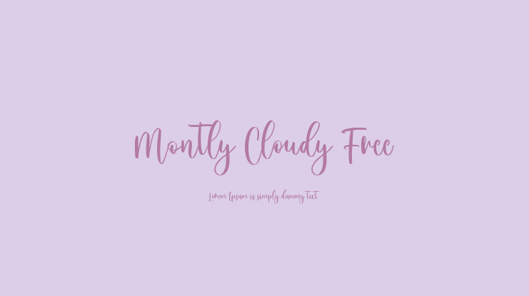 Montly Cloudy Free Font