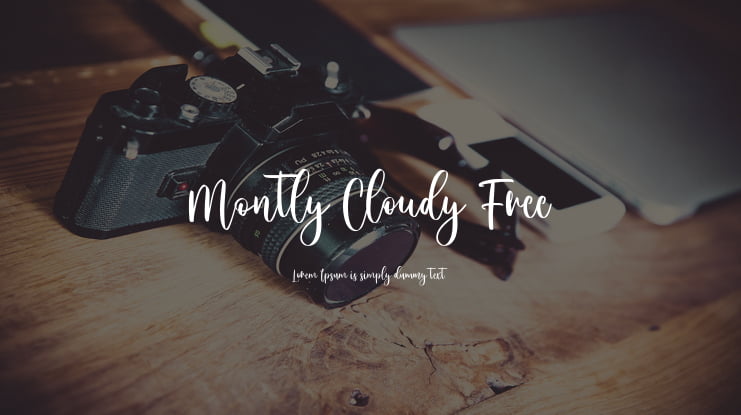 Montly Cloudy Free Font