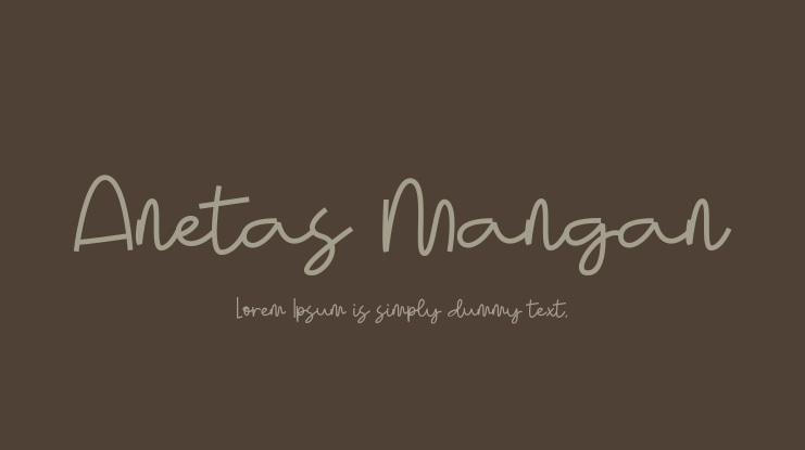 Anetas Mangan Font
