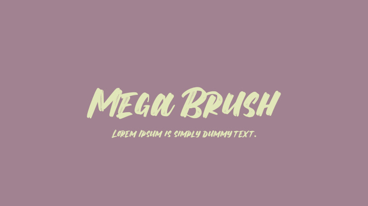 Mega Brush Font