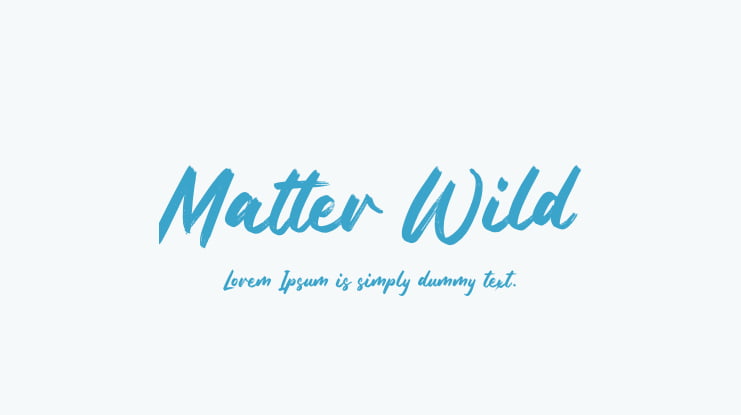 Matter Wild Font