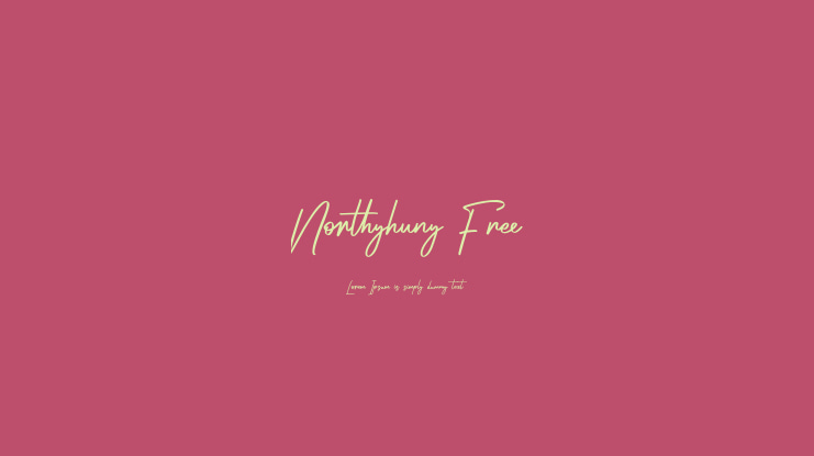 Northyhuny Free Font