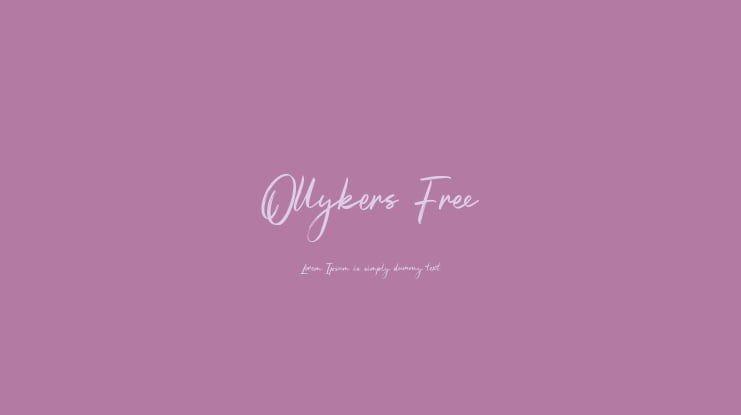 Ollykers Free Font