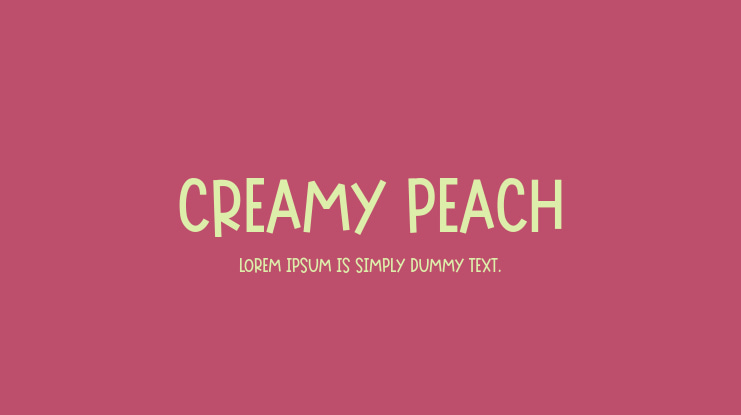 Creamy Peach Font