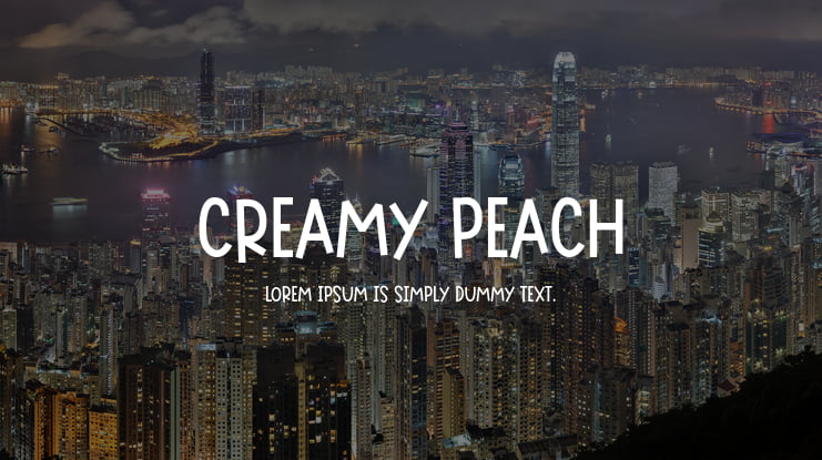 Creamy Peach Font