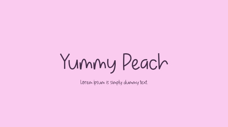 Yummy Peach Font
