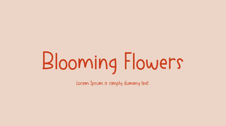 Blooming Flowers Font