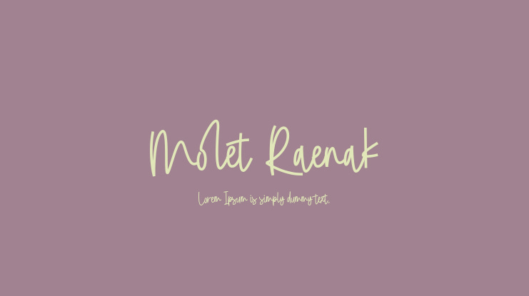 Molet Raenak Font