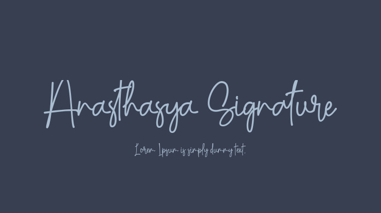 Anasthasya Signature Font