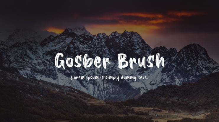 Gosber Brush Font