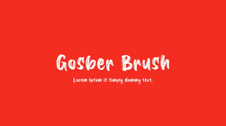 Gosber Brush Font
