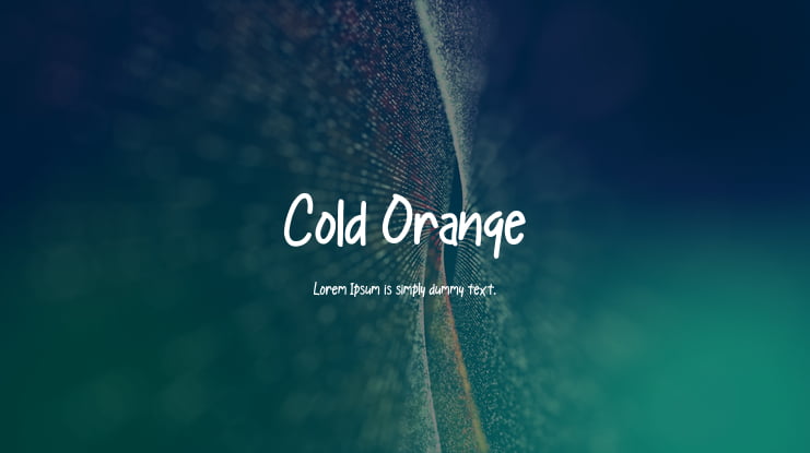 Cold Orange Font