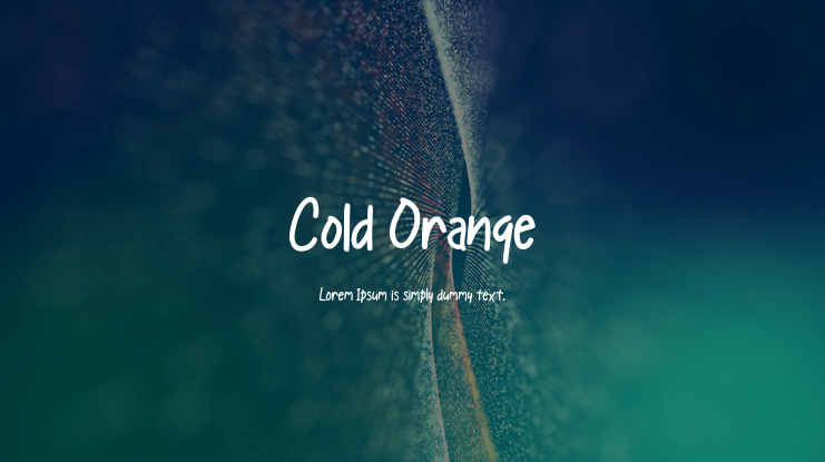 Cold Orange Font