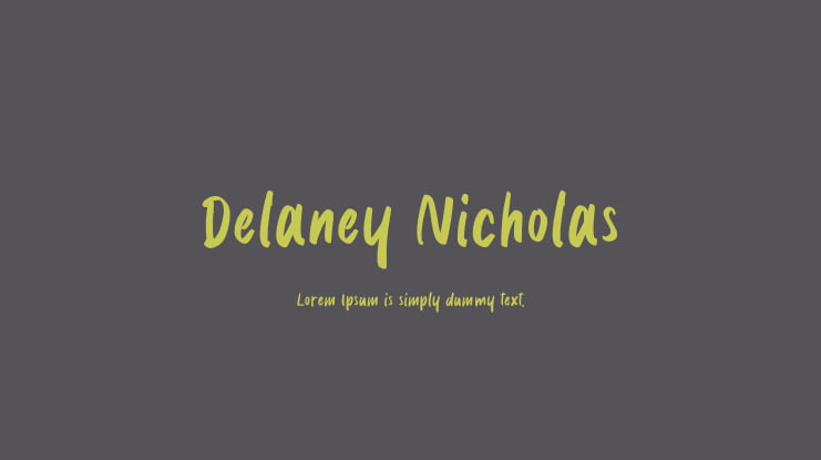 Delaney Nicholas Font