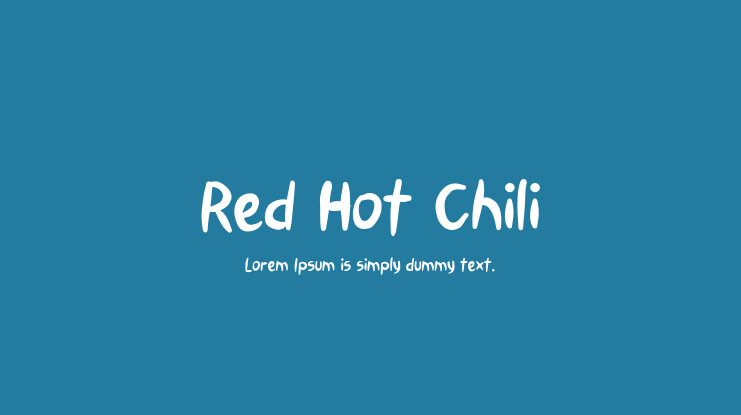 Red Hot Chili Font