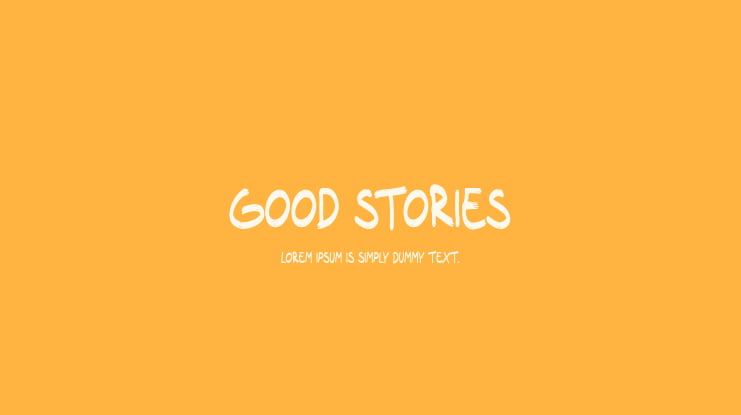 Good Stories Font