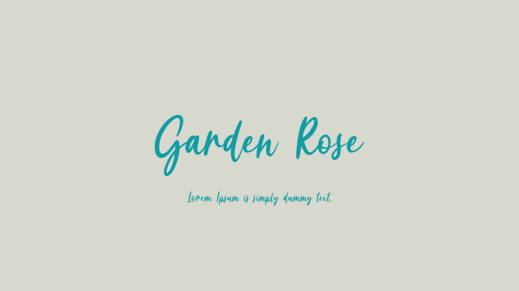 Garden Rose Font