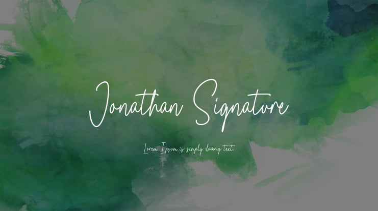 Jonathan Signature Font
