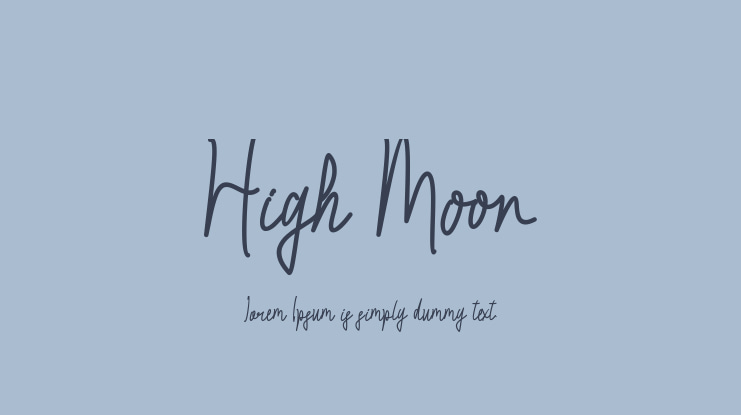 High Moon Font