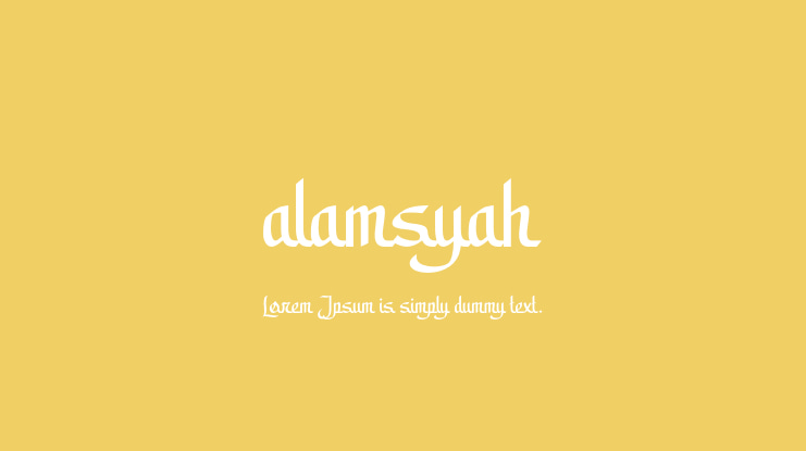 alamsyah Font