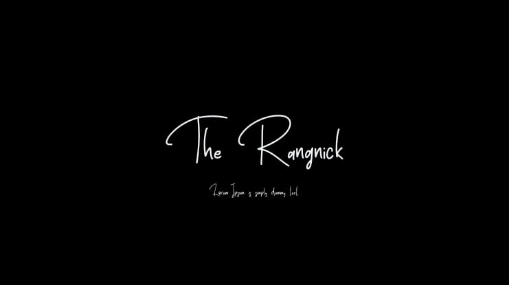 The Rangnick Font